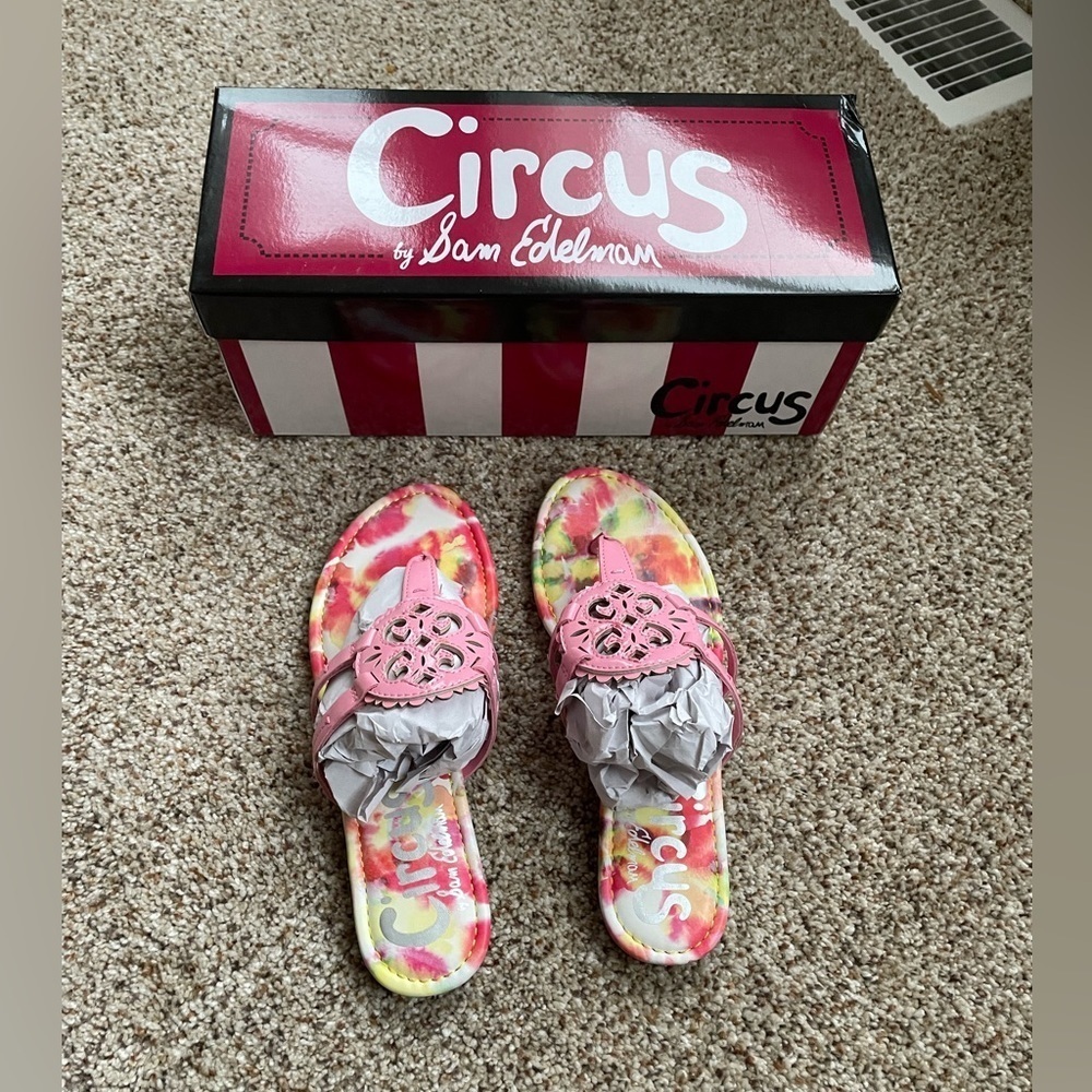 Sam Edelman Circus Clara Flamingo Pink Sandals NIB Padded